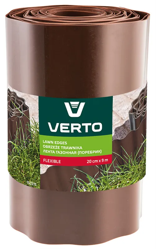 Gartenrand 20 cm x 9 m, braun Verto 15G515 Kracherpreis