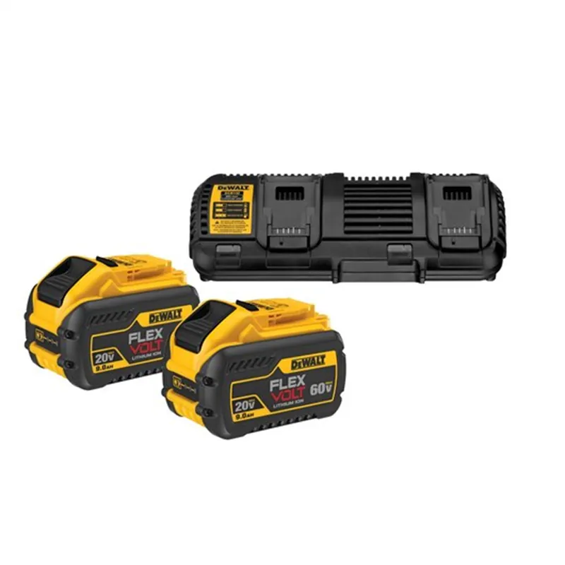 Nur Heute Starter-Set 2 Akkus mit 9,0Ah und 4A-Ladegerät DeWalt FLEXVOLT DCB132X2