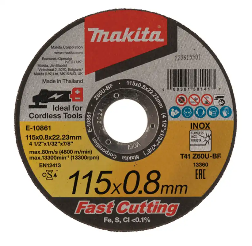 Trennscheibe Inox 115x0,8x22mm extra dünn Makita E-10861 Sichere Zahlung