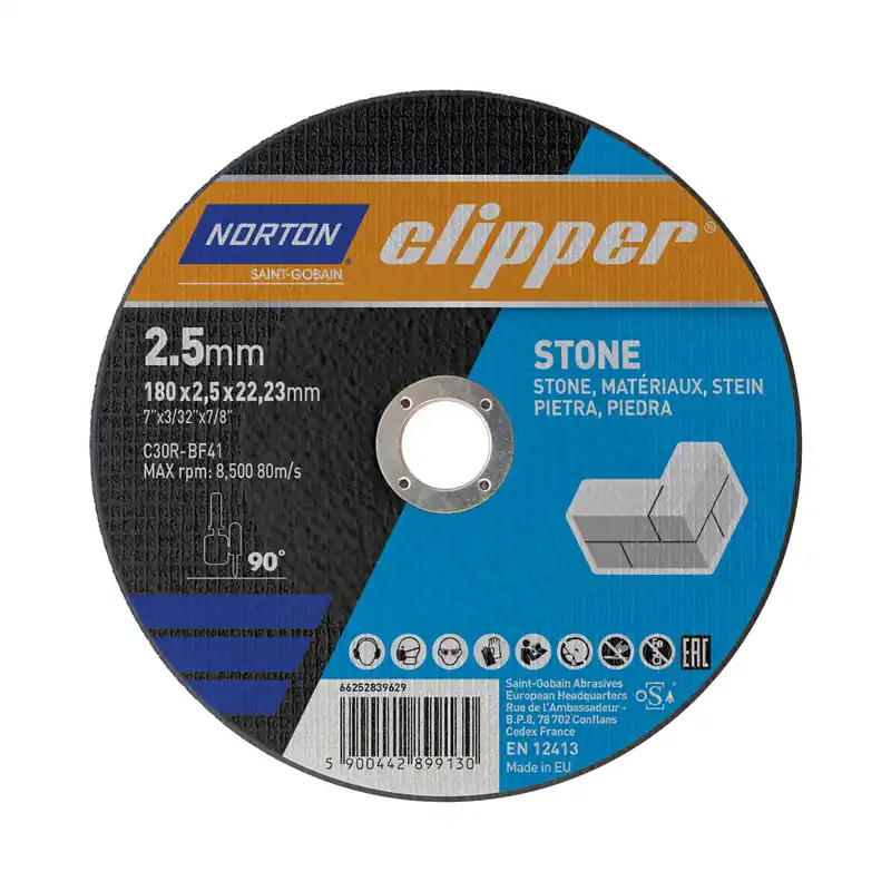 Tarcza do cięcia kamienia 180x2,5mm Norton C30R-180x2.5x22.2-T41 NOR-Clipper Expressversand