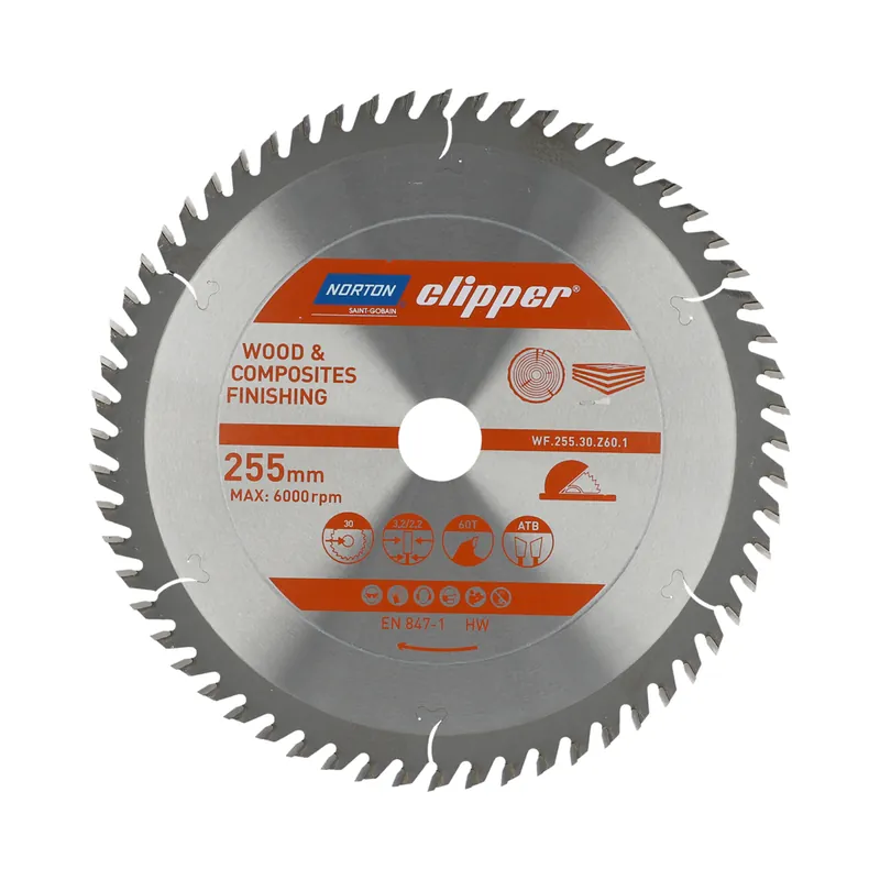 Heißes Angebot Kreissägeblatt 255x30mm Norton WF.255.30.Z60.1