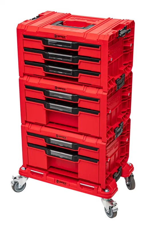 Schubladenset auf Rollenplattform Qbrick System PRO 2.0 DRAWER SET EXPERT RED Ultra HD Custom Heißes Angebot
