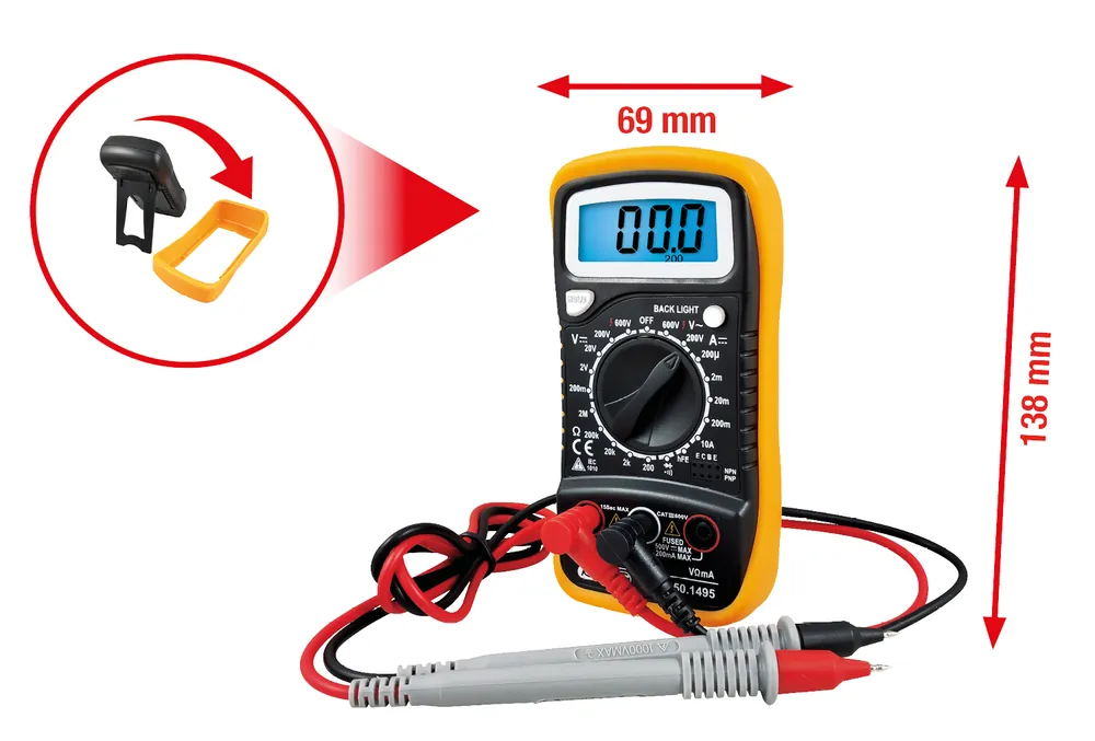 Nur Für Kurze Zeit Digital Multimeter inkl. Prüfspitzen
