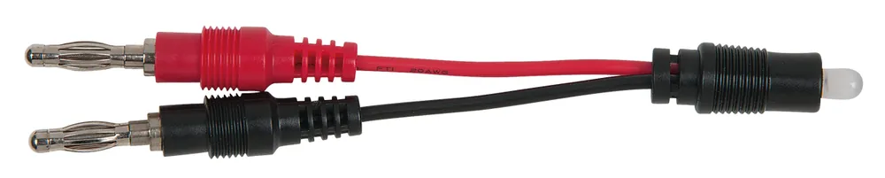 Preiswert Polaritätsprüfer mit 4,0mm Bananenstecker-Anschluss und Duo-LED