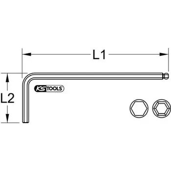 Saisonangebot Kugelkopf-Innensechskant-Winkelstiftschlüssel, XL, 3/32", 108° abgewinkelt