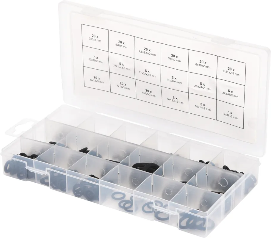Angebot Sortiment O-Ringe, innen Ø 3-22mm, 225-tlg