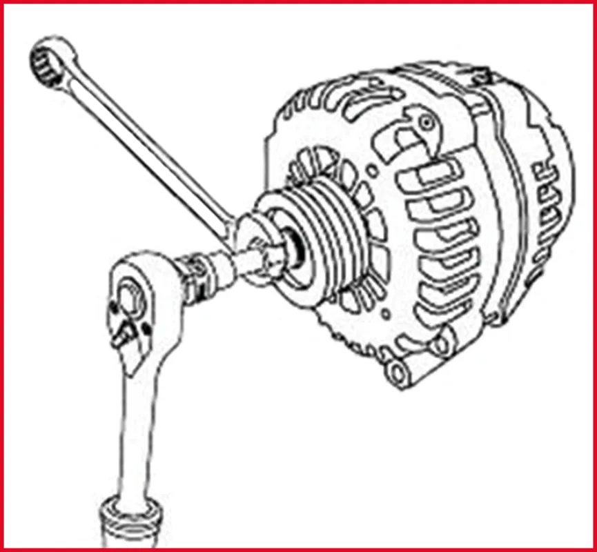 Expressversand 1/2" Lichtmaschinen-Kombischlüssel Innensechskant, 10,0 x 17,0 mm