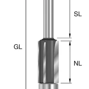 Billig BRÜCK HW-Bündigfräser D=12,7mm NL=38,1mm GL=92mm S=12mm
