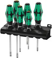 Billig WERA Schraubendrehersatz Kraftform Plus 334/355/6 Rack