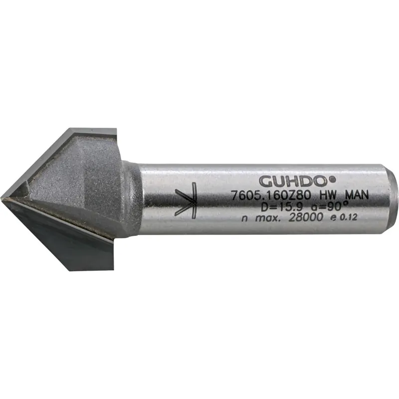 Sofort Bestellen GUHDO HW-V-Nutfräser Z2 S8 D16 90° l=12,7 L=45