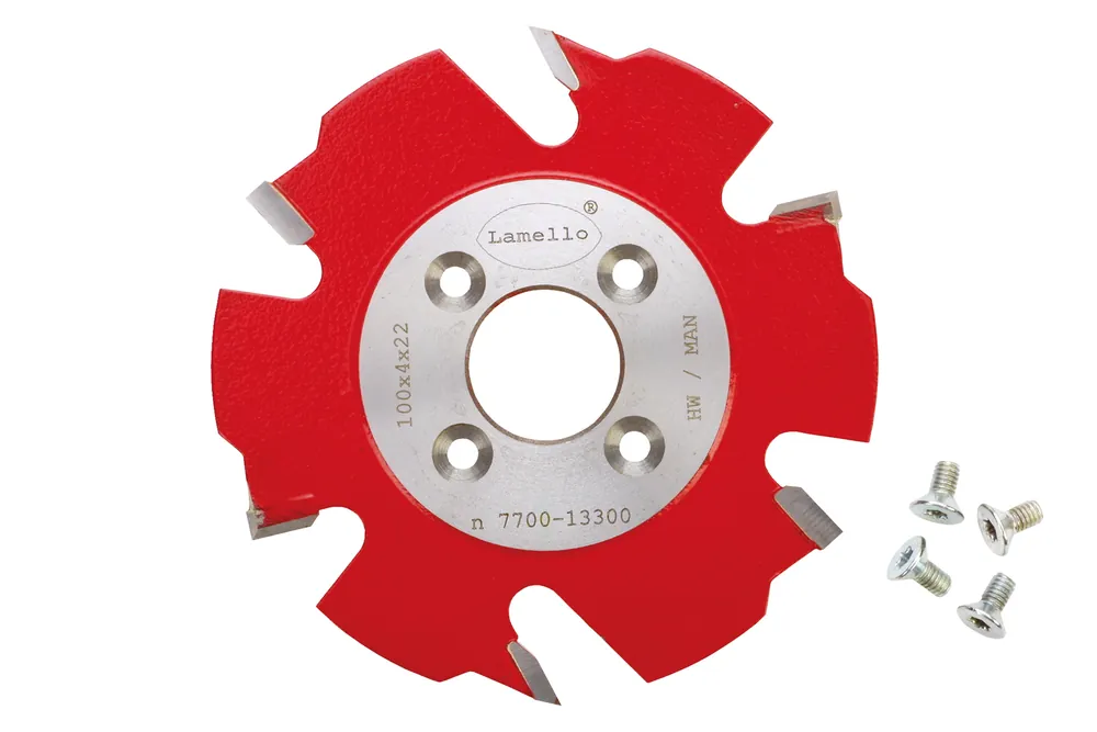 LAMELLO Nutfräser mit Vorschneider, HW, Ø100x4xØ22 mm, Z2+V4, NL 4 Rabatt