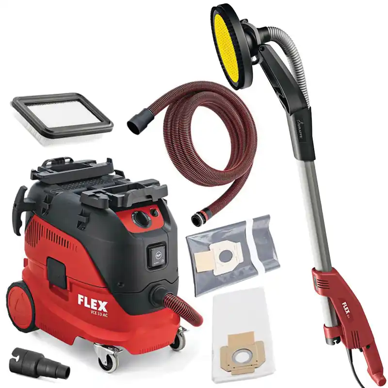 Neue Ware FLEX Giraffe Langhalsschleifer GE 5 + Sicherheitssauger VCE 33 L AC im Set 405884 444111