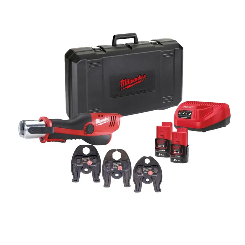 Finale Aktion Milwaukee Akku-Presswerkzeug - M12HPT-202C V-Set