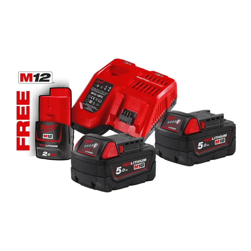 Milwaukee 18V Starterset - M18NRG-502 Jetzt Kaufen
