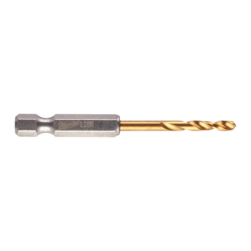 Milwaukee SHOCKWAVE Metallbohrer HSS-G RED HEX Titan 1/4" 3,2 x 66,5 mm, 2 St. Abverkauf