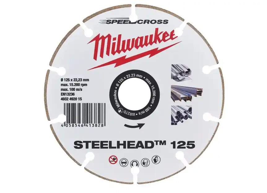 Solange Der Vorrat Reicht Milwaukee Diamanttrennscheibe DH STEELHEAD 125 mm für Stahl, Edelstahl und Beton
