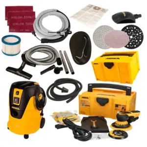 Jetzt Kaufen MIRKA DEROS II 125 150mm 5mm + Sauger 1025 L PC + viel Zubehör KIT2014WOMDE