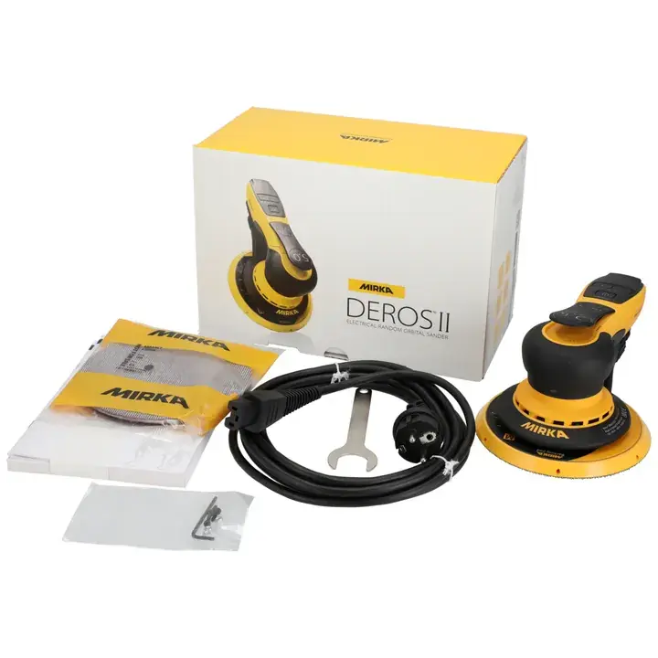 Top-Preis MIRKA DEROS II 625CV Elektro Exzenterschleifer 150mm 2,5mm Hub + 50 Schleifscheiben