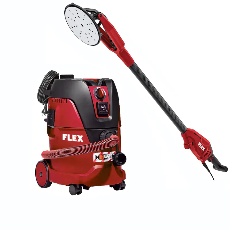 FLEX GE 6 X-EC Wand und Deckenschleifer mit Sicherheitssauger VCE 22 M MC im Set Preisreduziert