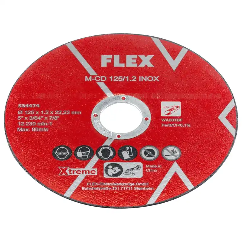 FLEX Trennscheibe für Stahl Xtreme M-CD 125/1.2 INOX VE10 534.474 Sichere Zahlung