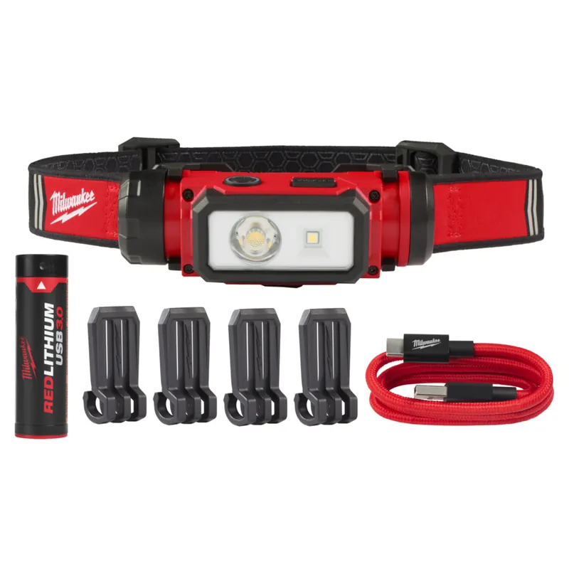 Schneller Versand Milwaukee L4 HL2-301 USB Akku-Stirnlampe 600 Lumen