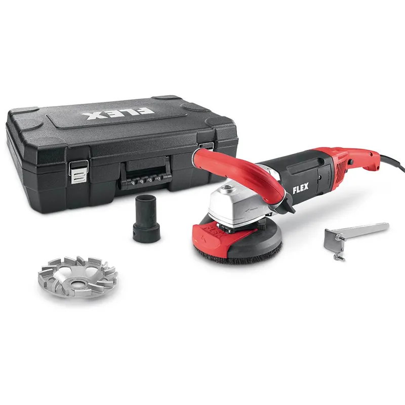 Neu FLEX 125mm Sanierungsschleifer LD 18 7 125 R 408.611 Kit Thermo Jet 1800W Koffer