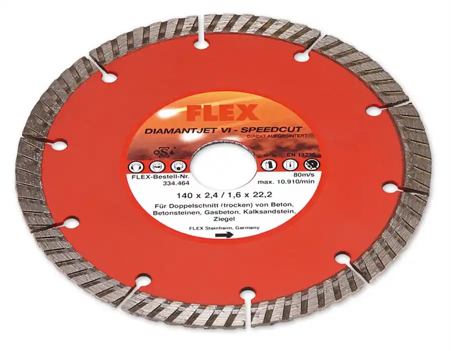 FLEX 140mm Diamanttrennscheibe Diamantjet VI Speedcut 334.464 für MS 1706 334464 Beliebt