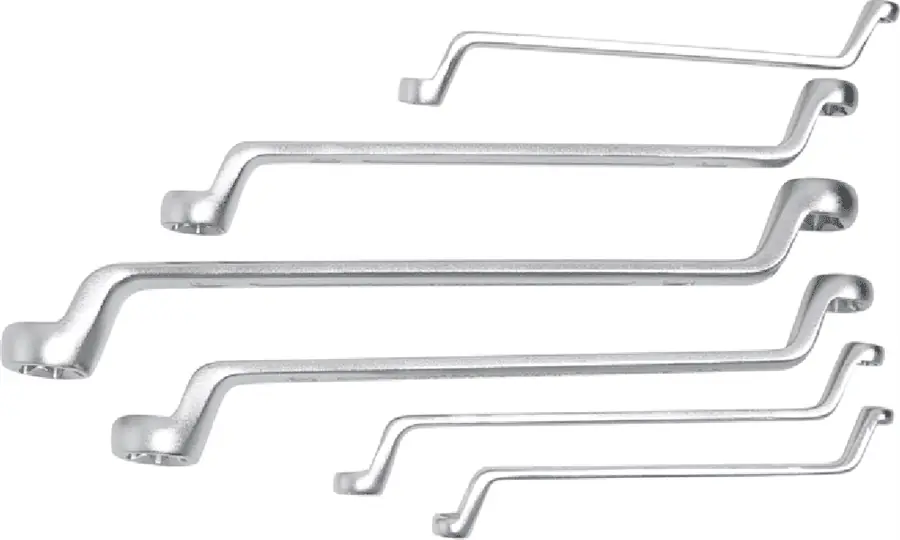 BGS Doppel-Ringschlüssel-Satz mit E-Profil-Ringköpfen | gekröpft | SW E6 - E24 | 6-tlg. – 2281 Markenprodukt