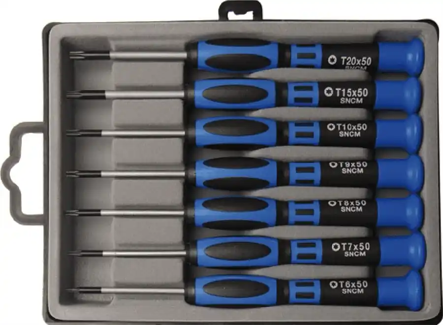 BGS Präzisions-Schraubendreher-Satz | T-Profil (für Torx) | 7-tlg. – 7967 Preisreduziert