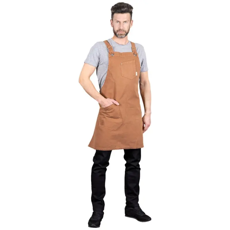 Begrenztes Angebot Jeans Latzschürze für Herren 90x100 cm braun