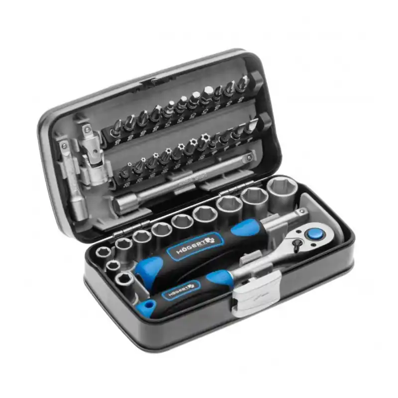 Högert 38-tlg. Mini Ratschen-Set aus CrV-Stahl 1/4" Top-Angebot