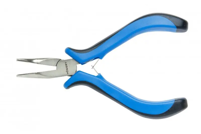 Rabatt Halbrunde Präzisionszange, gebogen, 130 mm