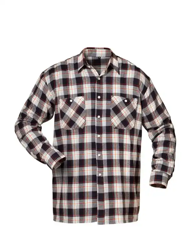 Sonderaktion VIRGINIA Flanell-Hemd, Marine/Hellblau/Rot kariert Größe M - XXXXL