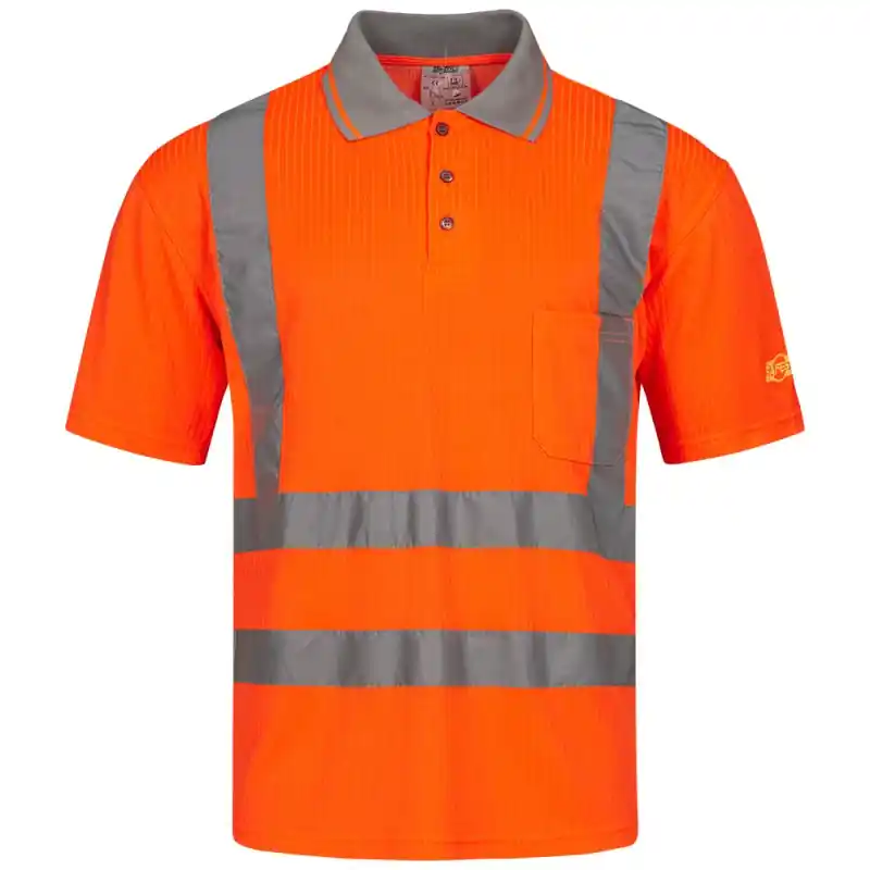 Abverkauf CARLOS UV-Warnschutz-Polo-Shirt Orange Größe S - XXXXL