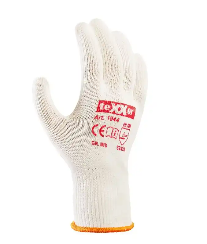 teXXor® Mittelstrick-Handschuhe BAUMWOLLE/NYLON, Beige/gelbe Noppen Begrenztes Angebot