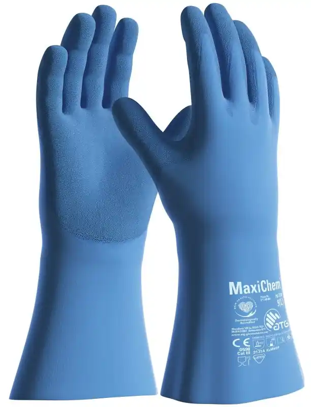 Angebot MaxiChem® Chemikalienschutz-Handschuhe (76-730), Blau/Blau
