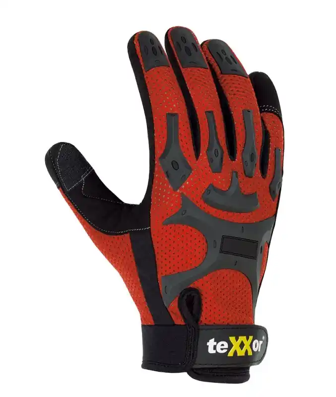 Expressversand teXXor® topline Kunstleder-Handschuhe BUCKLEY, SB-Verpackung, Rot/Schwarz