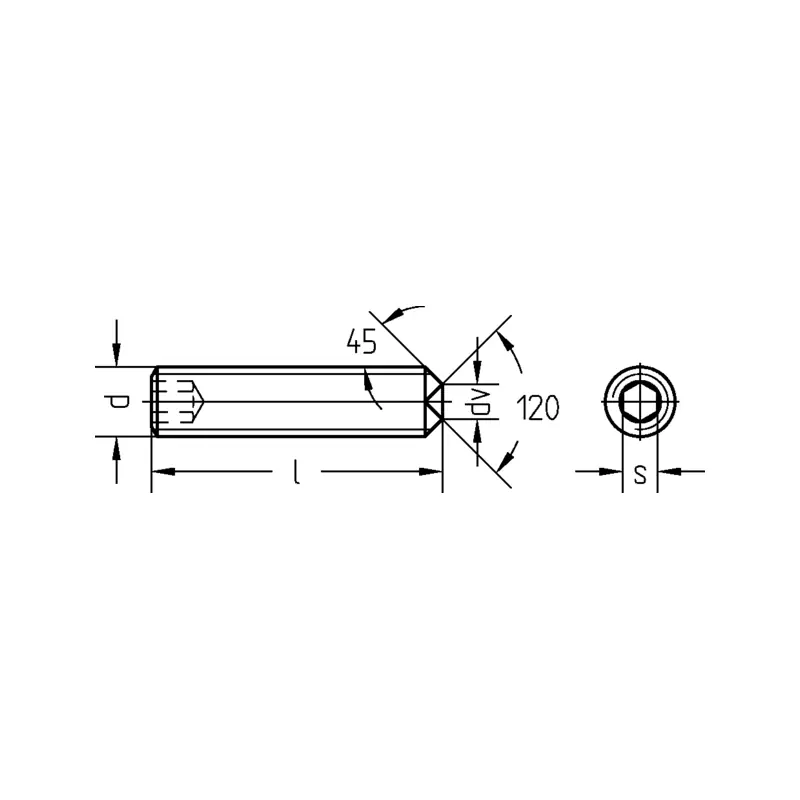 Preis Gesenkt 100 Stück Gewindestifte DIN 916 blank M8 x 80