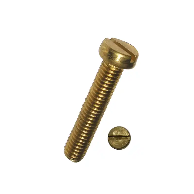Neue Ware 50 Stück Zylinderschrauben mit Schlitz DIN 84 (ISO 1207) Messing M6 x 60