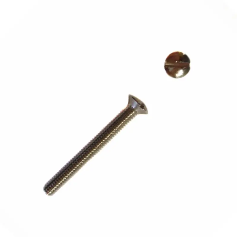 Günstig 100 Stück Linsensenkschrauben mit Schlitz DIN 964 Messing vernickelt M4 x 45