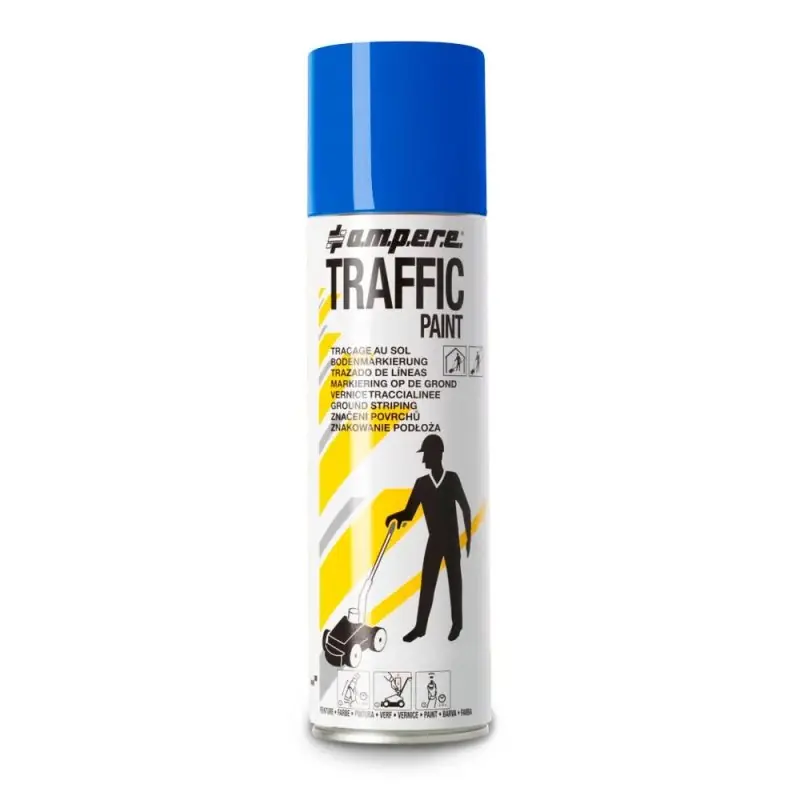 Aktuell 12 Dosen Bodenmarkierspray Traffic Paint 500ml/Dose blau
