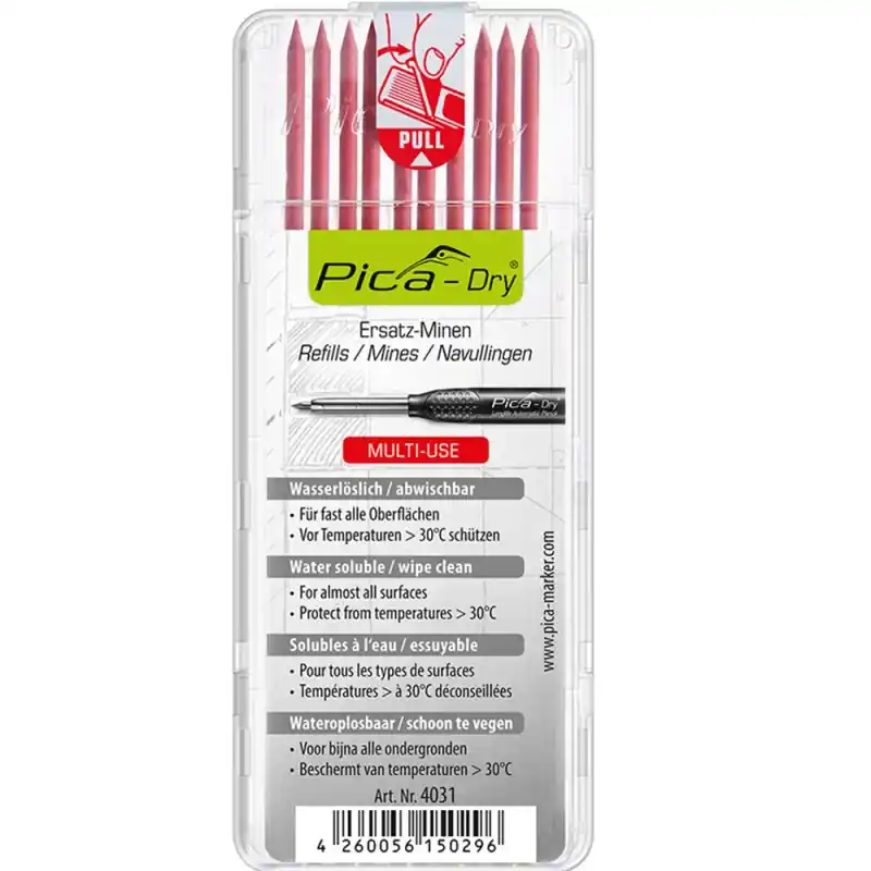 Online Kaufen 10 Stück DRY Ersatzminen rot 4031 Pica